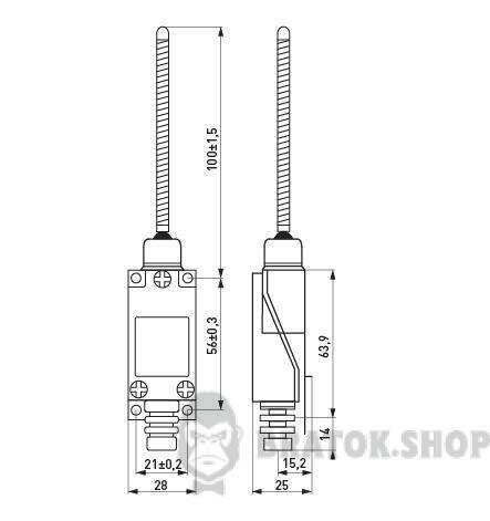 Вимикач кінцевий e.limitswitch.09 важіль-ексцентрик s0070013 у Києві