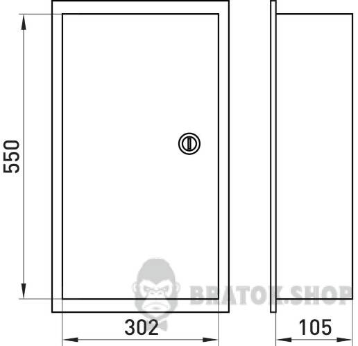 Корпус e.mbox.stand.w.48.z металевий, під 48 мод., що вбудовується, з замком s0100125 у Києві