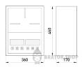 Корпус e.mbox.stand.n.f3.22.z.str металлический, под 3-ф. счетчик, навесной, 22 мод., с замком, уличная s0100147 в Киеве