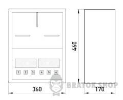 Корпус e.mbox.stand.n.f3.22.z.str металлический, под 3-ф. счетчик, навесной, 22 мод., с замком, уличная