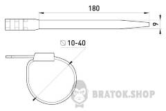 Кабельна стяжка e.ct.uv.180.9, 180х9мм стійка до ультрафіолету