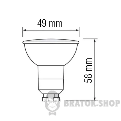 Лампа светодиодная LED GU10 MR16 6W 3000K Horoz Electric PLUS (001-002-0006-021)