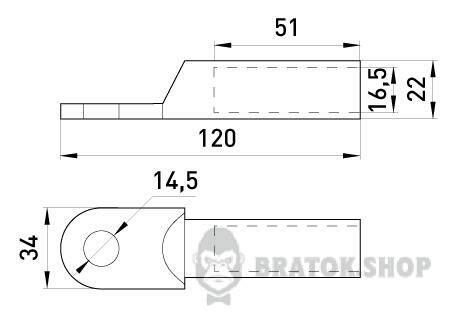Оцинкований кабельний наконечник e.end.stand.z.150 s021009 у Києві