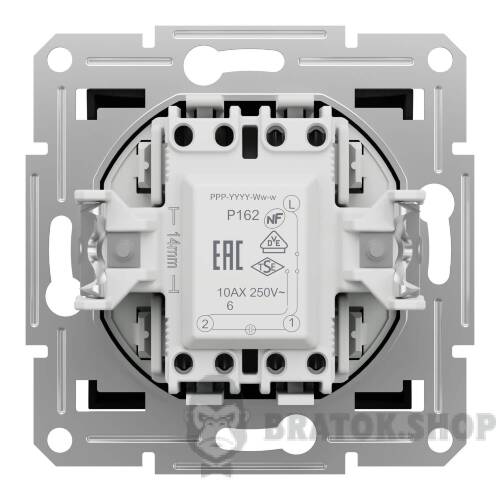 Вимикач одноклавішний прохідний Schneider Electric Asfora чорний EPH1500171 з підсвічуванням у Сумах
