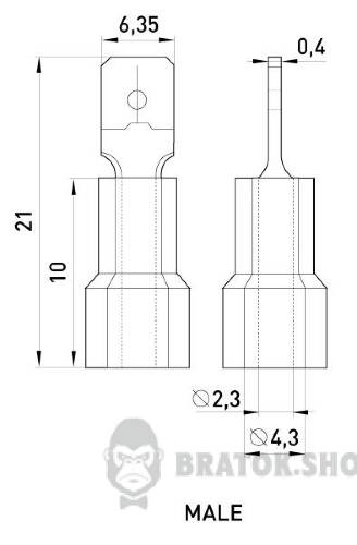 Наконечник ізольований e.terminal.stand.mdd2.250 (dd.m.1,5.2,5.l), 100шт у Сумах