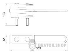 Анкерный изолированный зажим eiclamp.4.70.120.zr, усиленный, 70-120 кв.мм