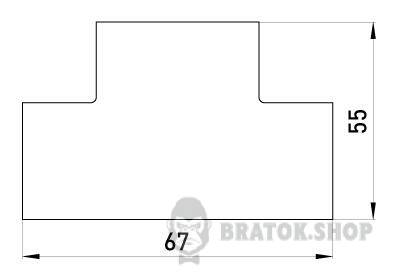 Т-соединитель e.trunking.t.channel.stand.40.25 для короба 40х25мм s5033006 в Киеве