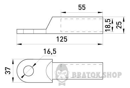 Оцинкований кабельний наконечник e.end.stand.z.185 s021010 у Києві