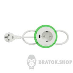 Unica system+, Настільний блок XS з розеткою DE та USB типу A, антрацит