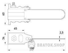 Анкерный изолированный зажим eiclamp.si.4.16.35, с проволочной скобой