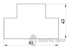 Т-з'єднувач e.trunking.t.channel.stand.25.16 для короба 25х16мм