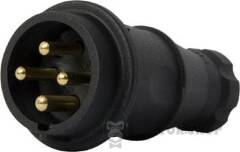 Силовая вилка переносная каучуковая e.plug.rubber.060.16, 4п., 16А