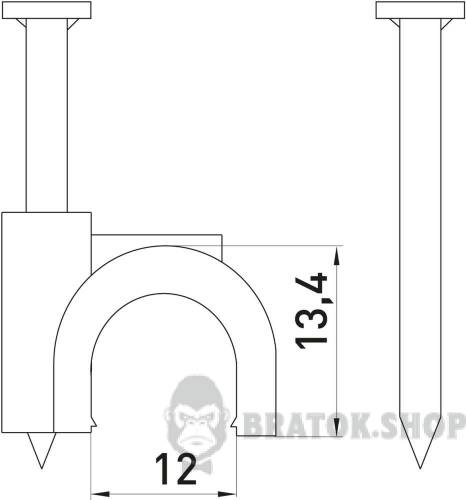 Скоба кругла e.ccc.stand.12 (100шт) s014005 у Києві