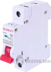Модульний автоматичний вимикач e.mcb.pro.60.1.B 32 new, 1р, 32А, В, 6кА, new