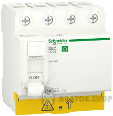 Автомат ПЗВ 4P 25А 30mА AC Schneider Electric Resi9 (R9R51425)