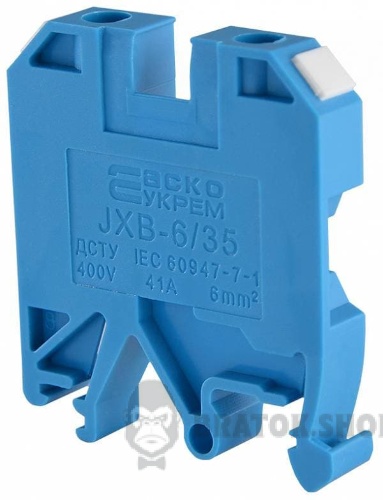 Клеммник винтовой 41A АСКО-Укрем 6/35 синий A0130010024 в Сумах