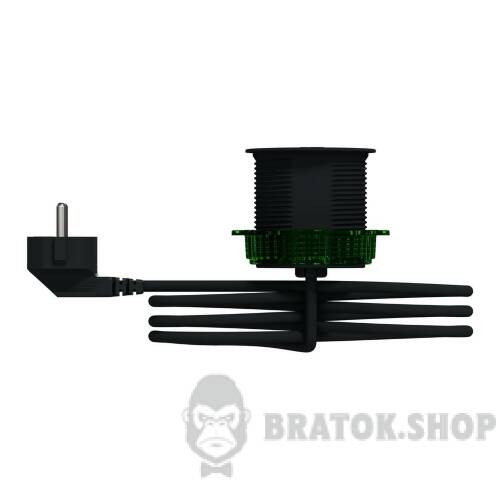 Unica system+, Настільний блок XS з розеткою DE та USB типу A, антрацит INS44005