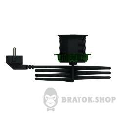 Unica system+, Настільний блок XS з розеткою DE та USB типу A, антрацит
