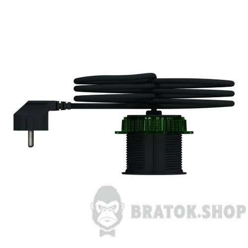 Unica system+, Настільний блок XS з розеткою DE та USB типу A, антрацит INS44005