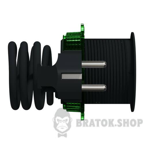 Unica system+, Настільний блок XS з розеткою DE та USB типу A, антрацит INS44005