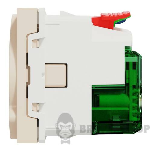 Unica New Силова розетка та USB тип С 10,5 Вт, 2 модулі, бежева NU301744 в Киеве