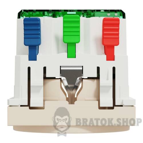 Unica New Силова розетка та USB тип С 10,5 Вт, 2 модулі, бежева NU301744 в Киеве