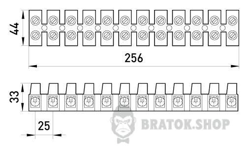 Клемна колодка ділима, 12груп  e.tc.stand.12.40, 100 А s016006