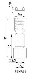 Ізольований наконечник e.terminal.stand.fdd2.187.8 (dd.f.1,5.2,5), 100шт