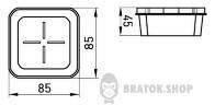 Коробка распределительная пластиковая e.db.stand.85.85.45.gk s027030 в Киеве