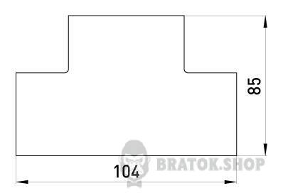Т-соединитель e.trunking.t.channel.stand.60.40 для короба 60х40мм s5033008 в Киеве