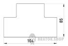 Т-соединитель e.trunking.t.channel.stand.60.40 для короба 60х40мм s5033008 в Киеве