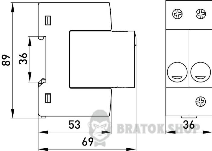 Пристрій для захисту від імпульсних перенапруг e.stand.spd.2D.275, клас D s076010 у Києві
