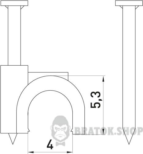 Скоба кругла e.ccc.stand.4 (100шт) s014001 у Києві