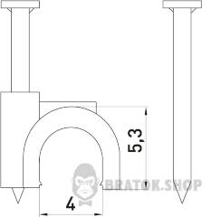 Скоба круглая e.ccc.stand.4 (100шт)