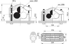 Хомут кабельний KO-3-50-65, 3х(50-65) мм, чорний