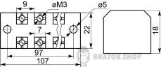 Клемна колодка прохідна 15A/10 АСКО-Укрем TB1510 A0130050005