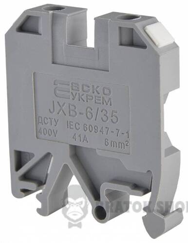 Клемник гвинтовий 41A АСКО-Укрем 6/35 сірий A0130010003