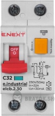 Вимикач диференційного струму (дифавтомат) e.industrial.elcb.2.C32.30, 2р, 32А, С, 30мА