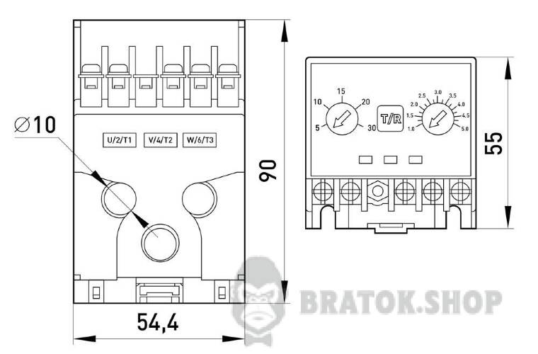 Реле захисту двигуна e.control.m05, 4-20А p0690019 у Києві