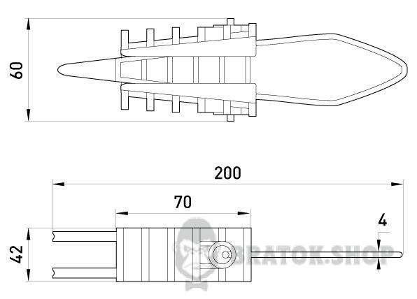 Анкерный изолированный зажим eiclamp.pro.la.1.s4, с жесткой скобой p025004 в Киеве