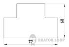 Т-соединитель e.trunking.t.channel.stand.40.40 для короба 40х40мм s5033007 в Киеве