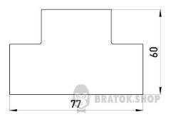 Т-з'єднувач e.trunking.t.channel.stand.40.40 для короба 40х40мм