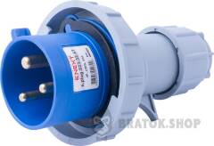Силова вилка переносна e.plug.023.32.67, 3п., 230В, 32А, IP 67