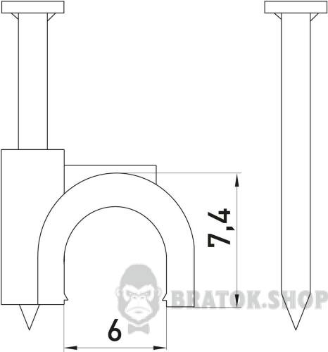 Скоба кругла e.ccc.stand.6 (100шт) s014002 у Києві