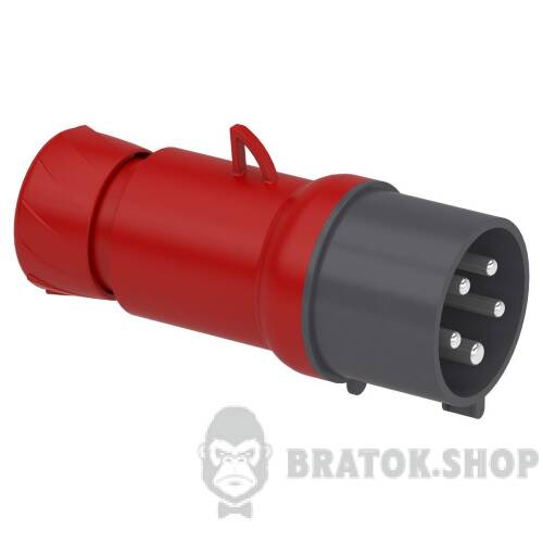 Кабельна вилка PratiKa, пряма, 32 A, 3P + N + E, 380-415 В AC, IP44 PKE32M435 у Києві