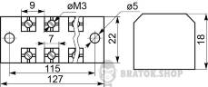 Клемна колодка прохідна 15A/12 АСКО-Укрем TB1512 A0130050006
