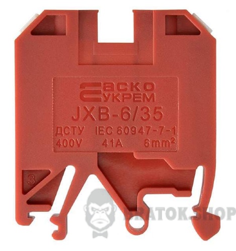 Клеммник винтовой 41A АСКО-Укрем 6/35 красный A0130010035 в Сумах