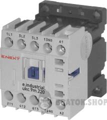 Контактор e.industrial.ukc.9M.220, 9А, 220В, no, малогабаритний