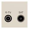 Розетка R-TV SAT один вихід, 2 модулі, бежева Unica New Studio NU345444 в Киеве
