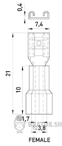 Ізольований наконечник e.terminal.stand.fdd1.25.250 (dd.f.0,5.1,5.l), 100шт в Сумах